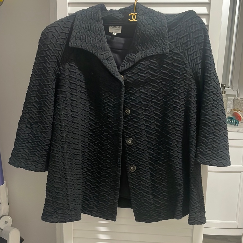 Black Armani suit jacket